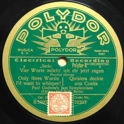 The Paul Godwin Dance Orchestra - Only Three Words I'd Want To Whisper / White Lilac