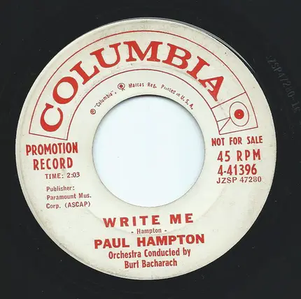 Paul Hampton - Write Me