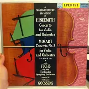 Hindemith / Mozart - A World Premiere Recording Of Concerto For Violin And Orchestra | Concerto No. 3 For Violin And Orc