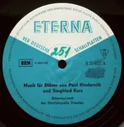 LP - Hindemith / Kurz / Ibert / Kurzbach / Bozza - Musik Für Bläser