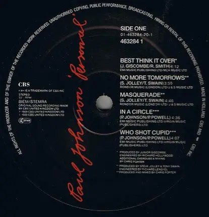 Paul Johnson - Personal