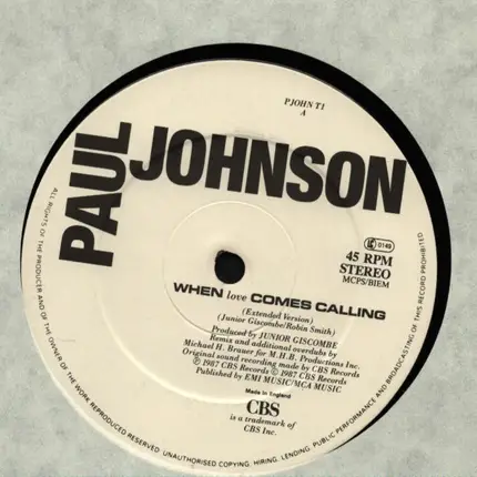Paul Johnson - When Love Comes Calling