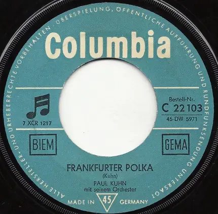 Paul Kuhn Mit Seinem Orchester - Frankfurter Polka