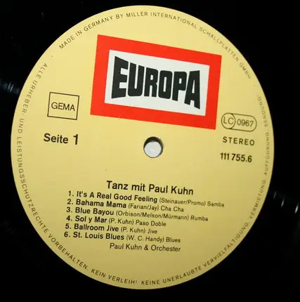 Paul Kuhn Mit Seinem Orchester - Tanz Mit Paul Kuhn
