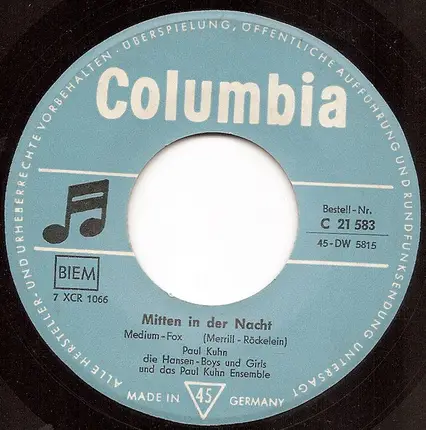 Paul Kuhn - Avignon / Mitten In Der Nacht