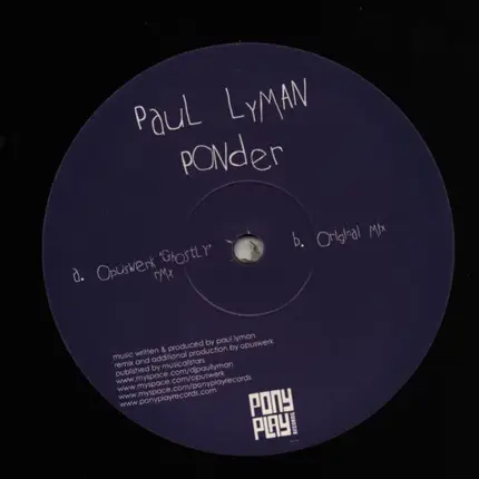 Paul Lyman - Ponder