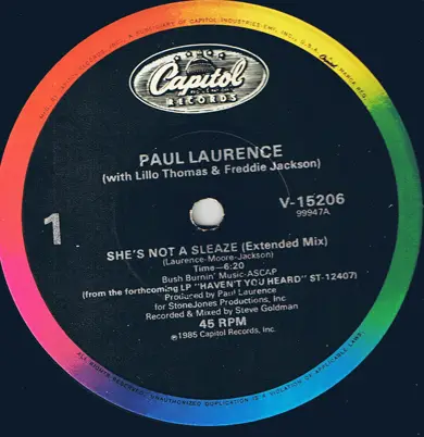 Paul Laurence - She's Not A Sleaze / There Ain't Nothin' (Like Your Lovin')
