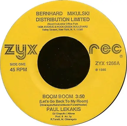 Paul Lekakis - Boom Boom (Let's Go Back To My Room)
