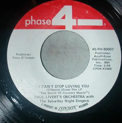 Paul Livert's Orchestra With The Saturday Night Singers - Oh Lonesome Me