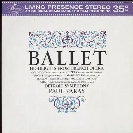 Paul Paray / Detroit Symphony Orchestra - Ballet Highlights From French Operas