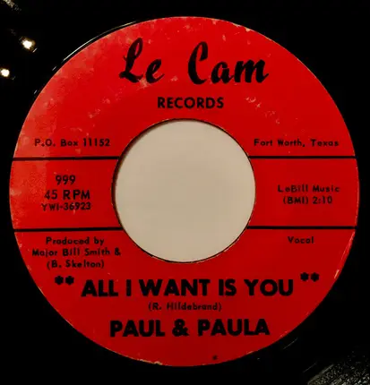 Paul & Paula - All I Want Is You / The Beginning Of Love