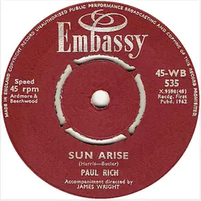 Paul Rich - Sun Arise / If Only Tomorrow (Could Be Like Today)