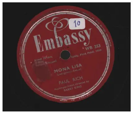 Paul Rich - Mona Lisa/I'm Gonna Get Married