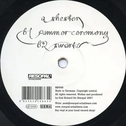 Paul Ritch - Summer Ceremony EP
