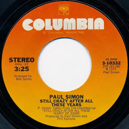 Paul Simon - Still Crazy After All These Years