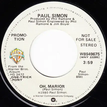 Paul Simon - Oh, Marion
