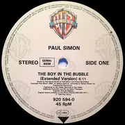 12inch Vinyl Single - Paul Simon - The Boy In The Bubble (Extended Remix Version) / Hearts And Bones