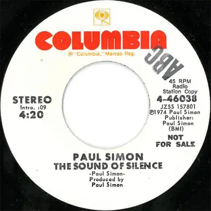 Paul Simon - The Sound Of Silence
