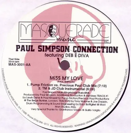 Paul Simpson Connection Featuring Deb É Diva - Miss My Love