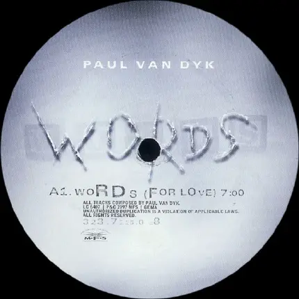 Paul van Dyk - Words