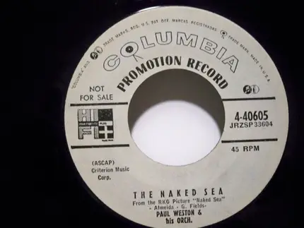 Paul Weston And His Orchestra - Memories Of You / The Naked Sea