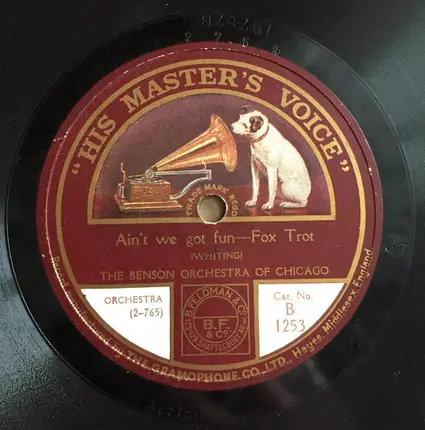 Paul Whiteman And His Ambassador Orchestra , The Benson Orchestra Of Chicago - Cherie / Ain't We Got Fun