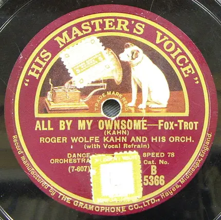 Paul Whiteman And His Orchestra / Roger Wolfe Kahn And His Orchestra - Blue Heaven / All By My Ownsome