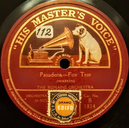 Paul Whiteman And His Orchestra / The Romaine Orchestra - Why Did I Kiss That Girl? / Pasadena