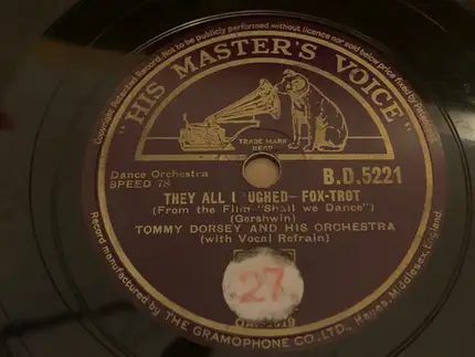 Paul Whiteman And His Orchestra / Tommy Dorsey And His Orchestra - Shall We Dance? / They All Laughed