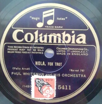 Paul Whiteman And His Orchestra - Cradle Of Love / Nola