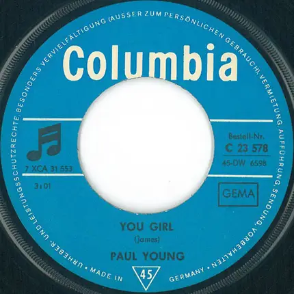 Paul Young - You Girl / No! No! No!