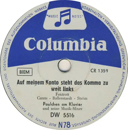 Paulchen Am Klavier Und Seine Musik-Mixer - Fragen Sie Meine Frau