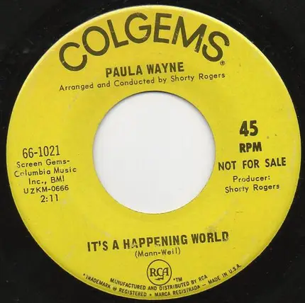 Paula Wayne - Yours Until Tomorrow / It's A Happening World