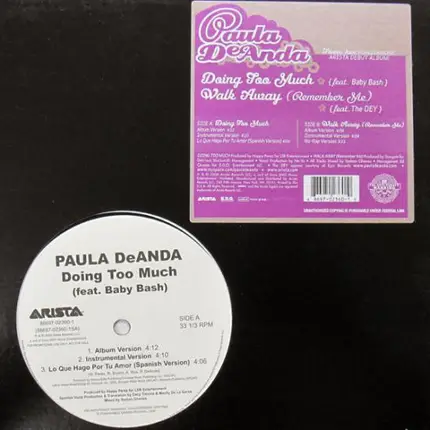 Paula DeAnda - Doing Too Much / Walk Away (Remember Me)