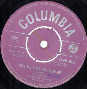 Paul Anka - Tell Me That You Love Me