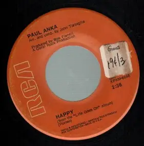Paul Anka - Happy / Can't Get You Out Of My Mind