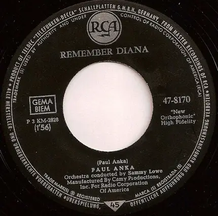 Paul Anka - Remember Diana