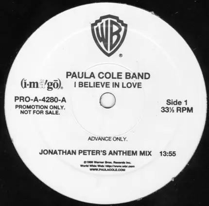 Paula Cole Band - I Believe In Love (Jonathan Peters Mixes)