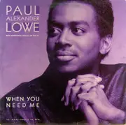 12inch Vinyl Single - Paul Alexander Lowe - When You Need Me