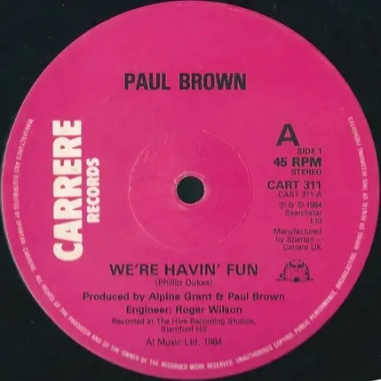 Paul Brown - We're Havin' Fun