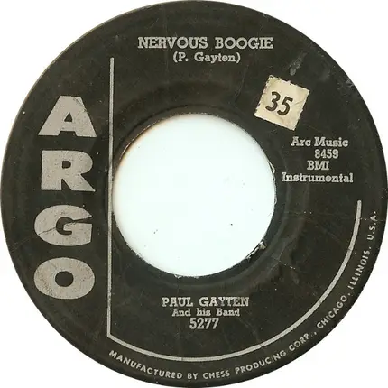 Paul Gayten & His Orchestra / Oscar Wills - Nervous Boogie / Flatfoot Sam