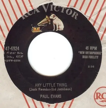 Paul Evans - Looking For A Sweetie / Any Little Thing