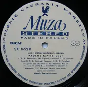 LP - Paulos Raptis , Capella Arcis Varsoviensis , Marek Sewen - Arie I Pieśni Włoskiego Baroku