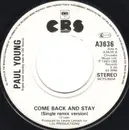 7'' - Paul Young - Come Back And Stay (Single Remix Version) - Sea sleeve