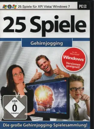 PC CD-ROM - 25 Spiele - Gehirnjogging