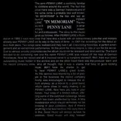 Penny Lane - In Memoriam