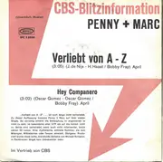 7inch Vinyl Single - Penny & Marc - Verliebt Von A - Z / Hey Companero