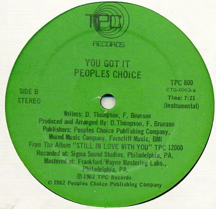 People's Choice - You Got It
