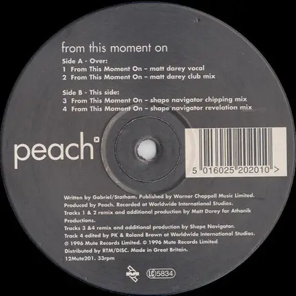 Peach - From This Moment On