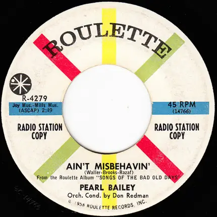 Pearl Bailey - Bill Bailey, Won't You Please Come Home / Ain't Misbehavin'
